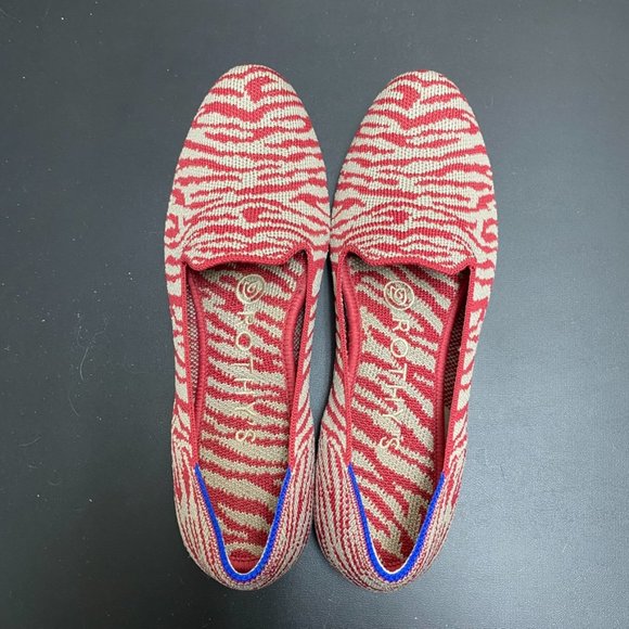 Rothy's The Loafer Red Zebra Size 6 - Picture 2 of 6